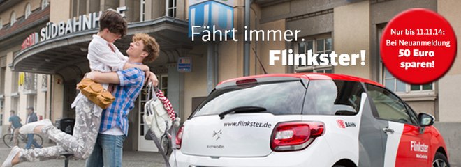 Flinkster-Anmeldung gratis bis zum 11.11.2014