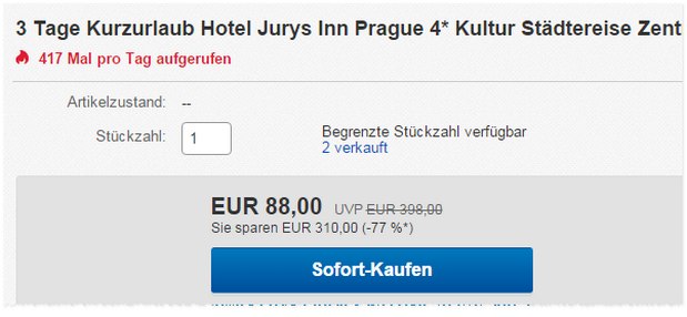 Hotelgutschein für Jurys Inn Prag: