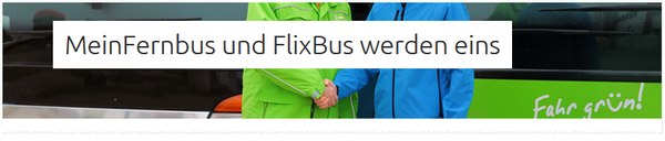 FlixBus + MeinFernbus Angebot