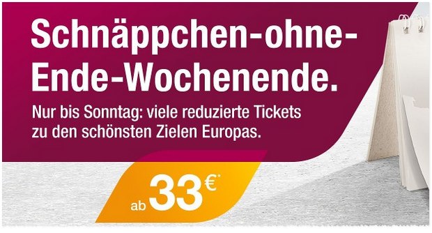 Germanwings-Aktion Schnäppchen-ohne-Ende-Wochenende