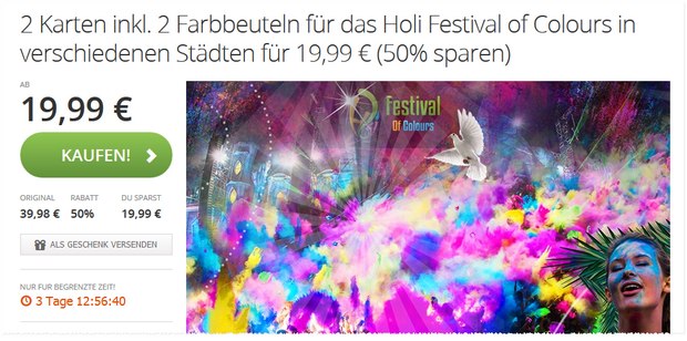 Holi Festvial of Colours Tickets bei Groupon