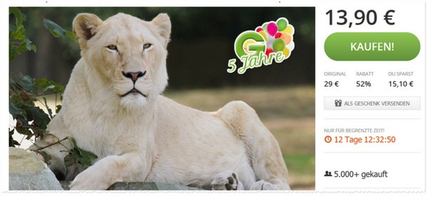 safari park gutschein groupon