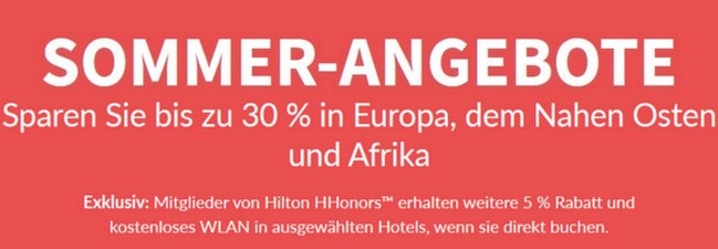 Hilton Sommer Sale