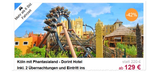 Phantasialand Hotel-Gutschein mit Ticket