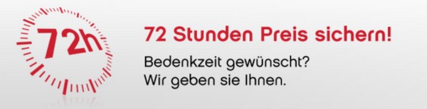 Air Berlin Preis sichern für 72 Stunden