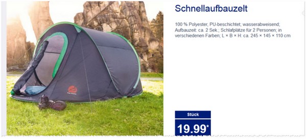 ALDI Schnellaufbauzelt Fun Camp