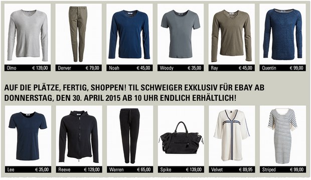 CE'TIL / eBay: Til Schweiger Mode-Kollektion 2015 mit Weekender-Tasche für 139 €