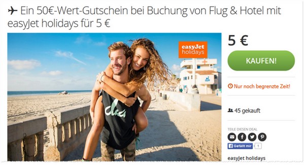 Easyjet Holidays Gutschein bei Groupon