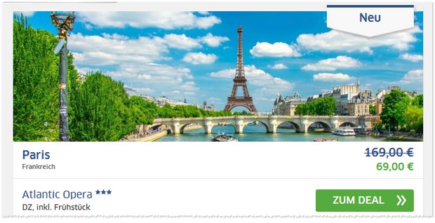 Paris Hotel Atlantic Opera bei den HRS-Deals für 69 €