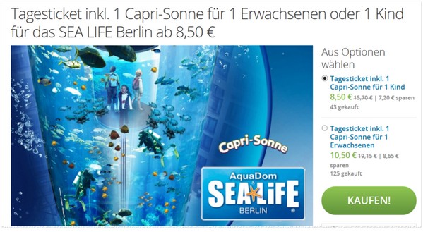 Sea Life Berlin Ticket-Gutschein