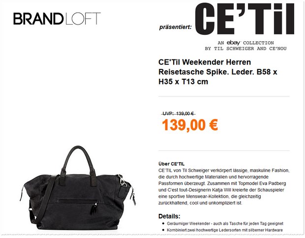 Til-Schweiger Ledertasche Spike für 139 €