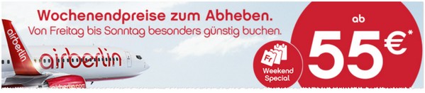 Air Berlin Wochenendpreise