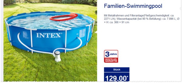 Intex Familien-Swimmingpool bei ALDI Nord