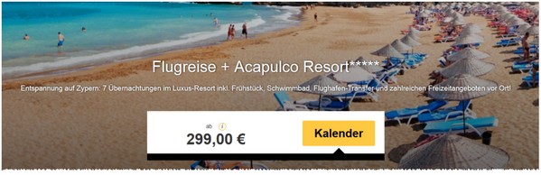 5 Sterne Acapulco Strand Resort auf Zypern