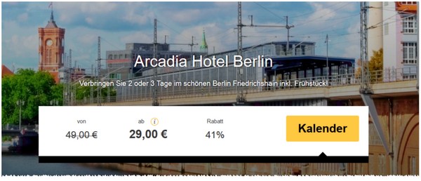Angebot für das Arcadia Hotel Berlin