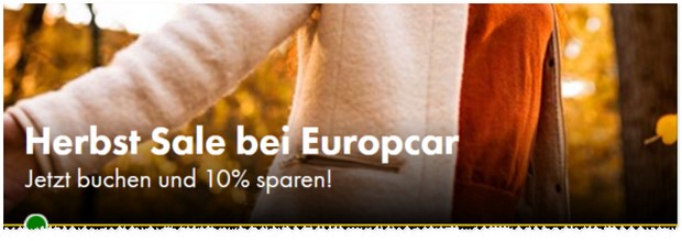 Europcar Gutschein durch Herbst-Sale