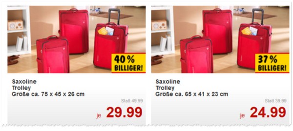 Kaufland Trolley- & Koffer-Angebote von Saxoline