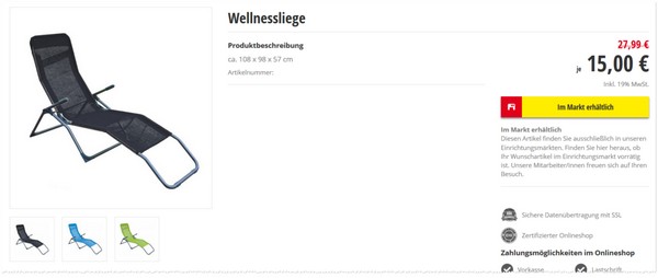 Poco Wellnessliege