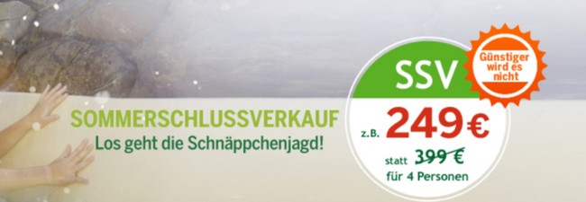 Center Parcs Sommerschlussverkauf: SSV-Angebote aus der Werbung