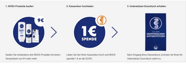 Nivea Seepferdchen Badetuch gratis: Werdet Seepferdchen Unterstützer