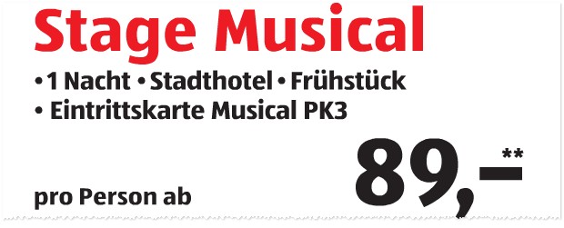 Stage Musical Gutschein