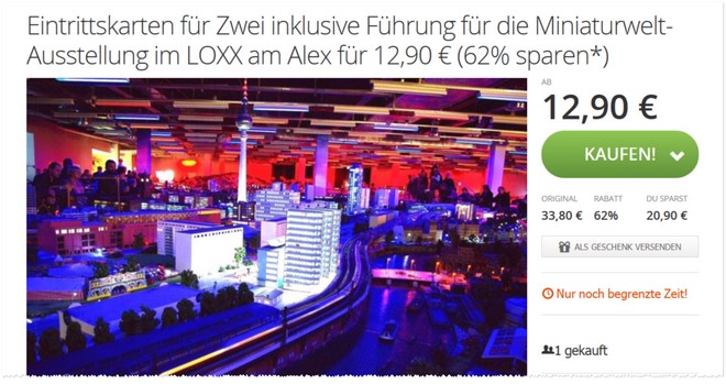 LOXX-Gutschein für die Miniaturwelt-Ausstellung in Berlin