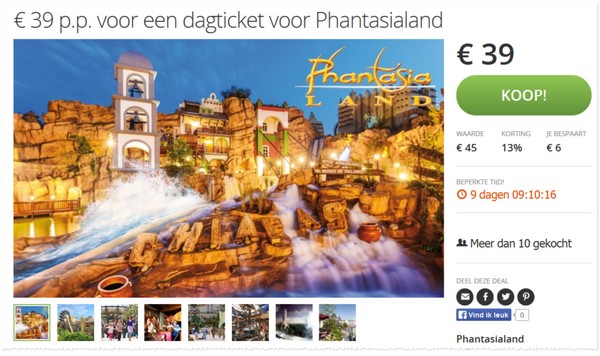 Phantasialand Gutschein für ein Tagesticket bei Groupon.nl