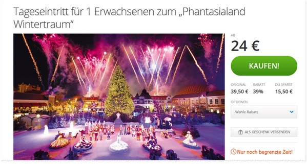 Phantasialand Wintertraum Gutschein