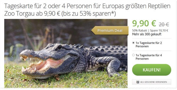 Welt der Reptilien Zoo Gutschein