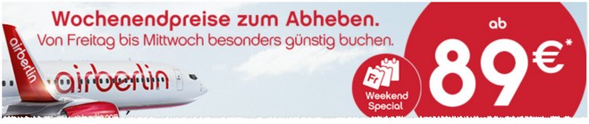 Air Berlin Weekend Special Kanaren & Karibik