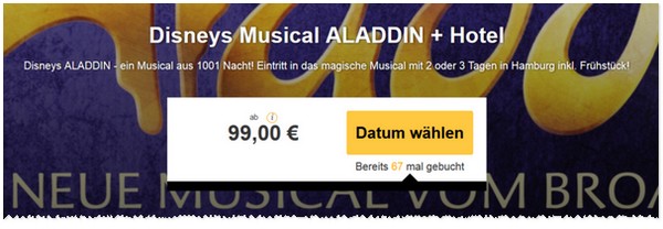 Aladdin Musical Gutschein Hamburg