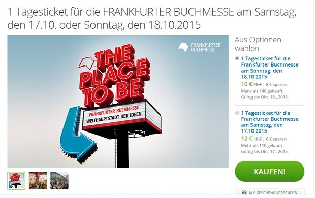 Frankfurter Buchmesse Tickets 2015 bei Groupon ab 10 €