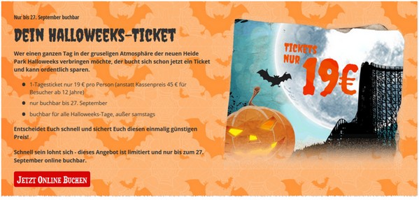 Heidepark Soltau Halloweeks-Tickets