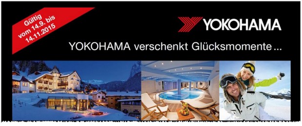 Aktion mit gratis YOKOHAMA Hotelgutschein