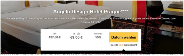 Angelo Design Hotel Prague Angebot