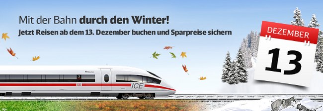 Bahn Winterfahrplan