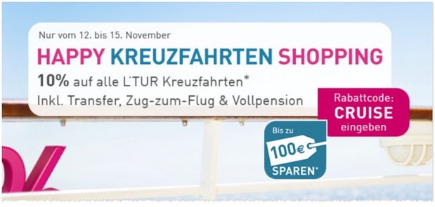 LTUR Happy Kreufahrten Shopping Gutschein