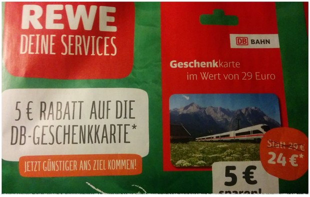 DB-Geschenkkarte als REWE Angebot