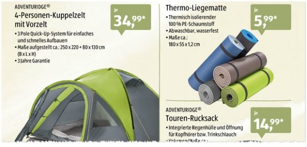 ALDIZeltAngebot ab 18.5.2017 bei ALDI Süd für 24,99
